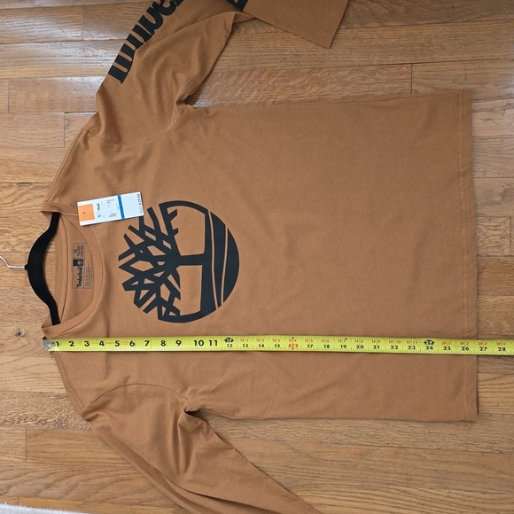 TIMBERLAND BRAND BOYS BROWN SIGNATURE LONG SLEEVE TEE SIZE XL 18/20 - Picture 10 of 14